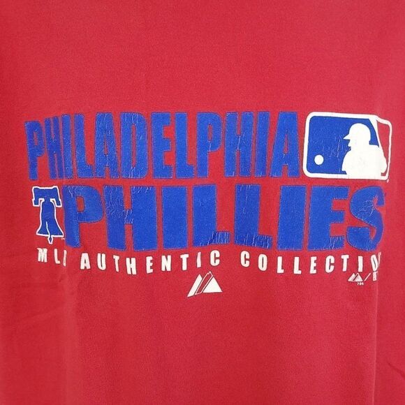 Philadelphia Phillies T Shirt Vintage Y2K MLB Baseball Majestic Mens Size Large - Picture 2 of 7